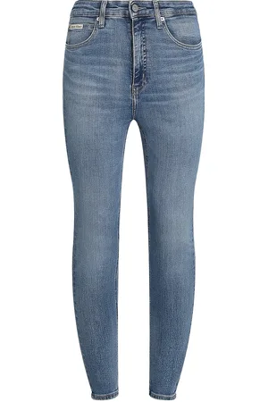 Calvin Klein High Rise Super Skinny Ankle Blue