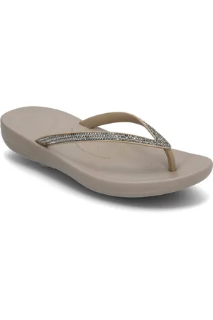 FitFlop Iqushion Ombre Sparkle Flip-Flops Beige