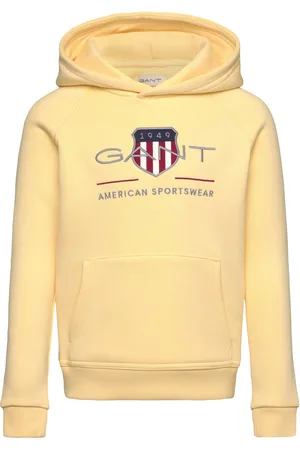 GANT Archive Shield Raglan Hoodie Yellow