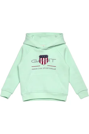 GANT Archive Shield Raglan Hoodie Green