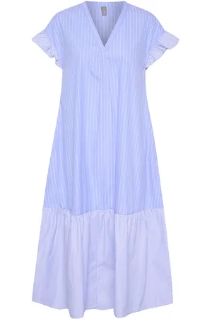 Culture Cucia Sleeveles Striped Dress Blue