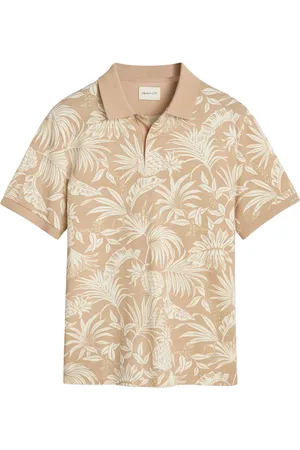 GANT Printed Ss Polo Beige