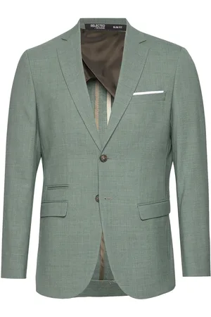 SELECTED Slhslim-Oasis Linen Blz Noos Green