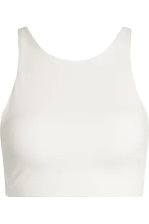 GIRLFRIEND COLLECTIVE Topanga Bra, Cross-Back Beige