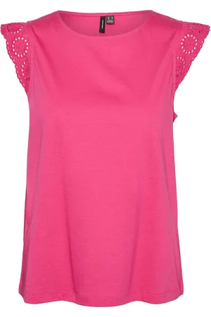 VERO MODA Vmemily Sl Gathering Top Jrs Noos Pink