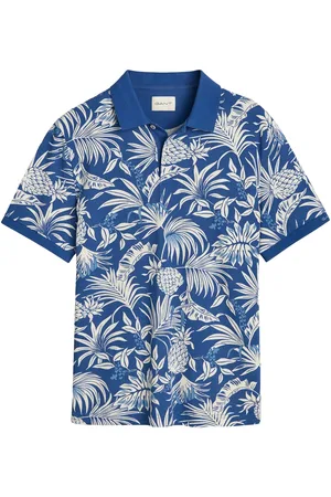 GANT Printed Ss Polo Blue