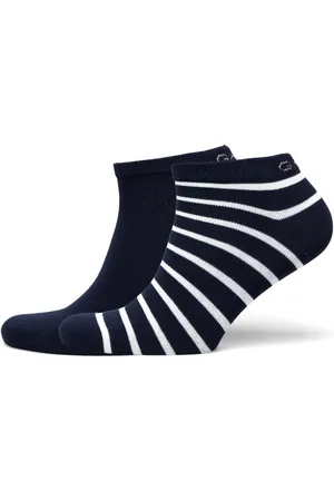 GANT Stripe And Solid Ankle Socks 2-P Navy