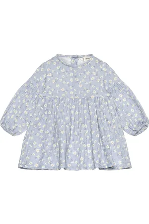 MANGO Flower Print Dress Blue