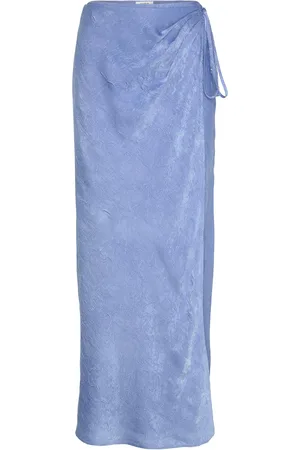 Scotch&Soda Crushed Satin Skirt Blue