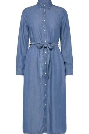 GANT Reg Chambray Shirt Dress Blue