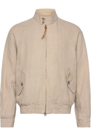 GANT Linen Harrington Jacket Beige