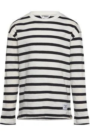 MANGO Striped Long Sleeves T-Shirt Patterned