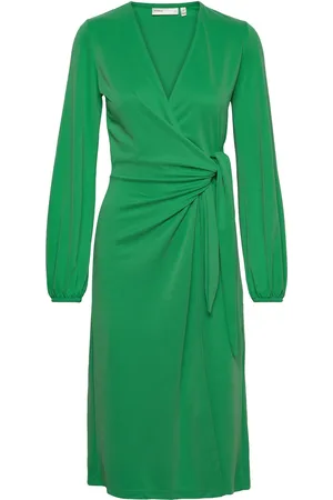 INWEAR Catjaiw Wrap Dress Green