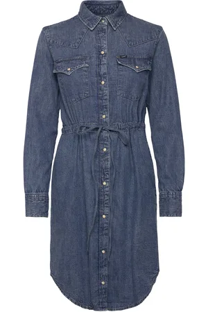 Lee Western Shirt Dress Blue