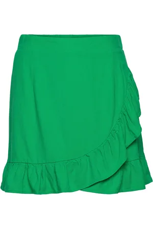VERO MODA Vmmymilo Hw Mini Skirt Wvn Ga Green