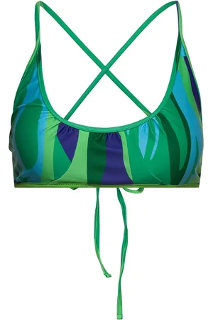 Hosbjerg Ginny Cross Back Bikini Top Patterned
