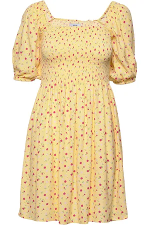Envii Enzinnia Ss Short Dress Aop 6696 Yellow