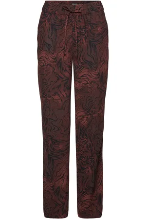 Soaked in Luxury Slshirley Printed Pants Brown