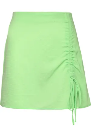 ONLY Onlnova Lux May Ruching Skirt Solid Ptm Green