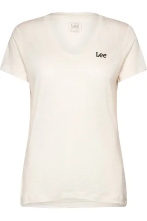 Lee V Neck Tee Cream