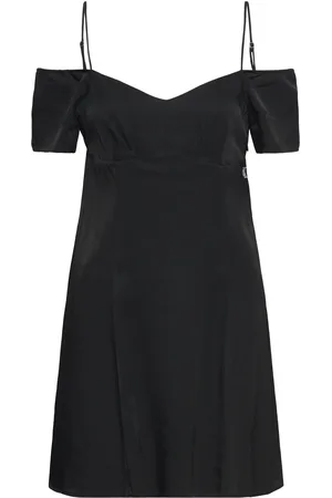 Calvin Klein Off Shoulder Mini Dress Black