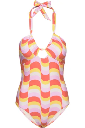 Seafolly Modern Take Drawstring Halter Piece Pink