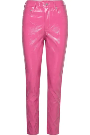 JJXX Jxberlin Slim Hw Faux Leat Pants Noos Pink