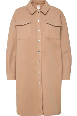 ONLY Onlelaine-Troy Ls Long Shacket Pnt Beige