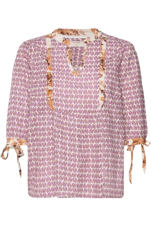 Cream Crclara Blouse Purple