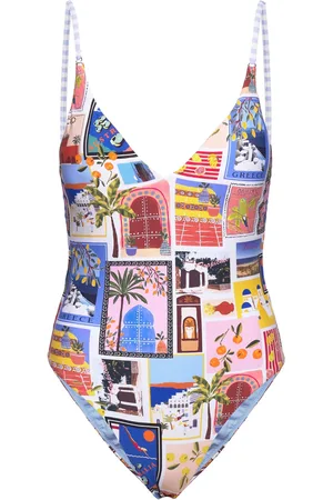 Seafolly Onvacation V Neck Piece Patterned