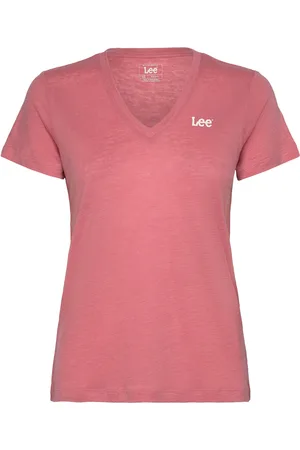 Lee V Neck Tee Pink