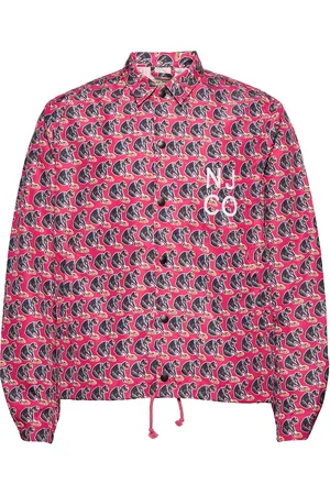 Nudie Jeans Josef Coach Jkt Logo Boy Pink