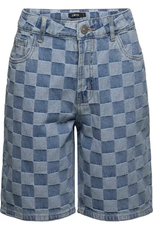 LMTD Nlmcheckizza Dnm Dad Shorts Blue