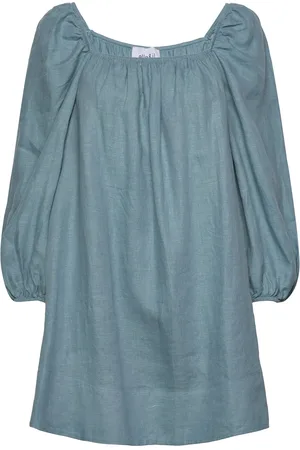 Ella&il Alma Linen Dress Blue