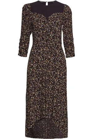 Scotch&Soda Dress With Gathers And Hi Low Hem Black