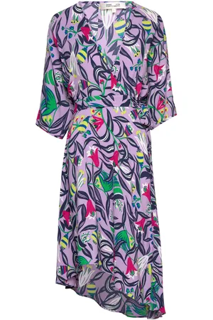 Diane von Furstenberg Dvf Eloise Midi Dress Purple