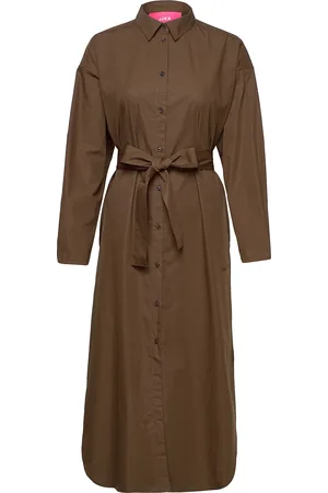 JJXX Jxmargo Over D Poplin Dress Brown