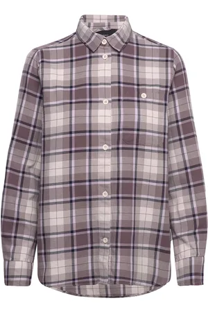 Peak Performance W Cotton Flannel Shirt Brown
