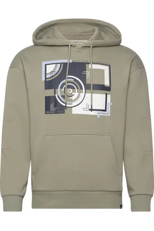 TOM TAILOR Relaxed Hoodie With Print Green
