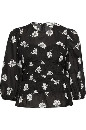 Ivy & Oak Brenda Gathered Blouse Black