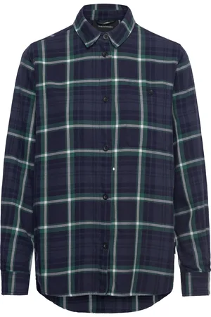 Peak Performance W Cotton Flannel Shirt Navy