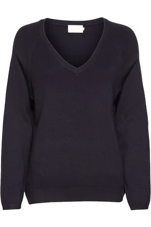 Minus Peony V- Neck Pullover Blue
