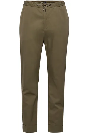 ESPRIT Chinos With An Elasticated Waistband Made Of Blended Organic Green