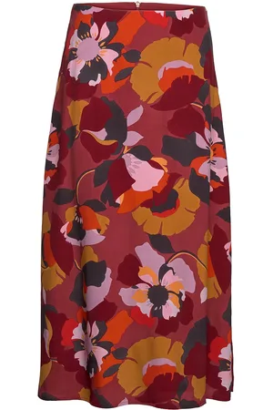 ESPRIT Women Skirts Light Woven Midi Patterned
