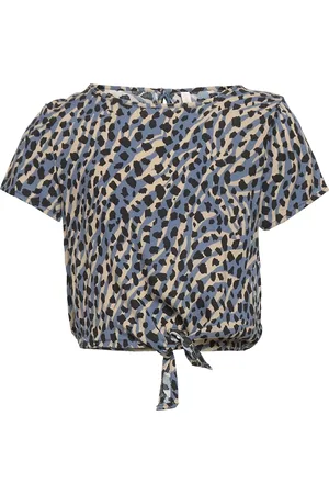 ONLY Konnova Life S/S Knot Top Ptm Patterned