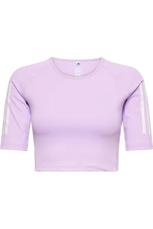 adidas Hyperglam Training Crop T-Shirt Purple