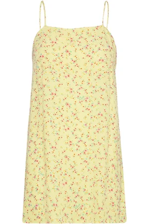 ROTATE Light Jacquard Mini Dress Yellow