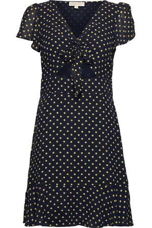 Michael Kors Astor Prnt Tie Drs Black