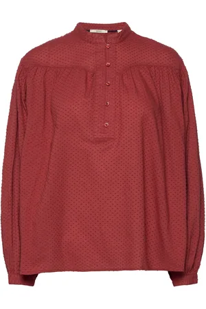 ESPRIT Dobby Texture Blouse Red