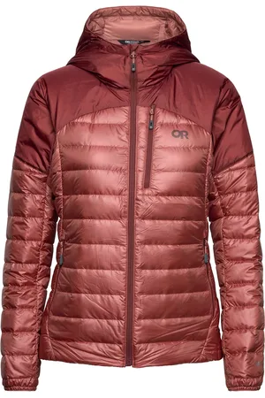 Outdoor Research W Helium Down Hoodie Red